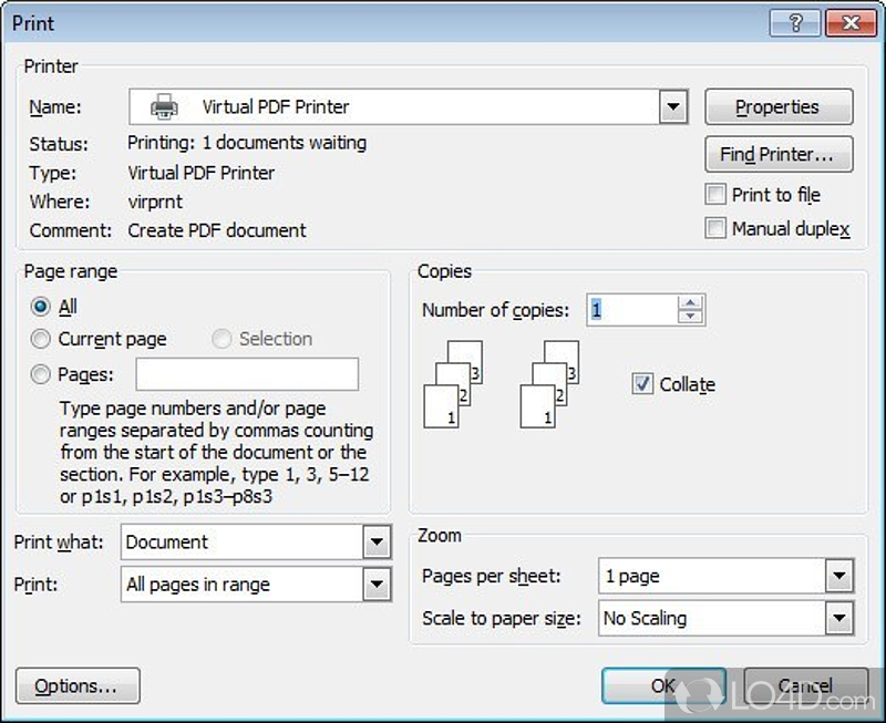 Instantly convert any document into high-quality PDF format with a click - Screenshot of Go2PDF