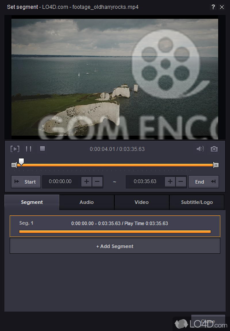 Video joining, audio extraction, and other features - Screenshot of GOM Encoder