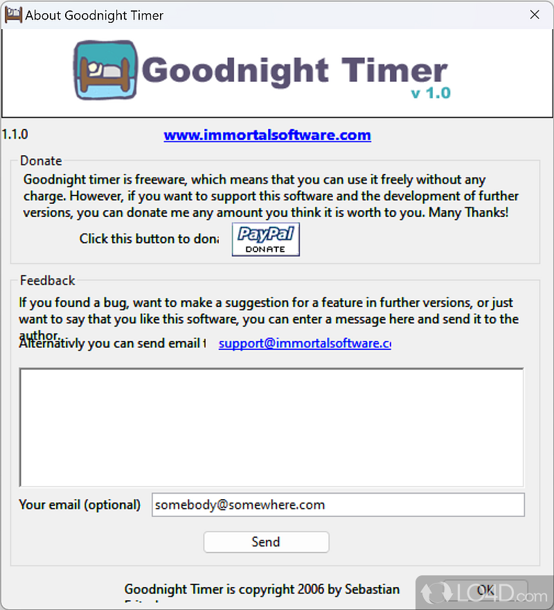 Easily configure volume reduction and shutdown - Screenshot of Goodnight Timer