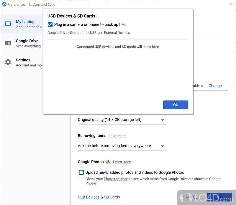 download backup and sync google