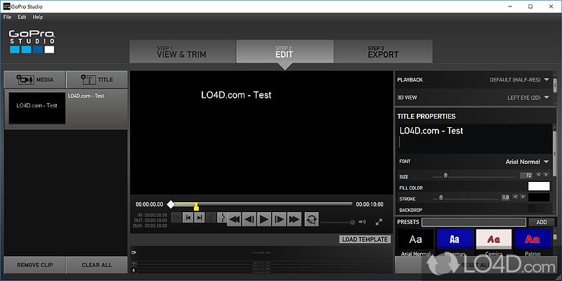 Streamlined interface - Screenshot of GoPro CineForm Studio