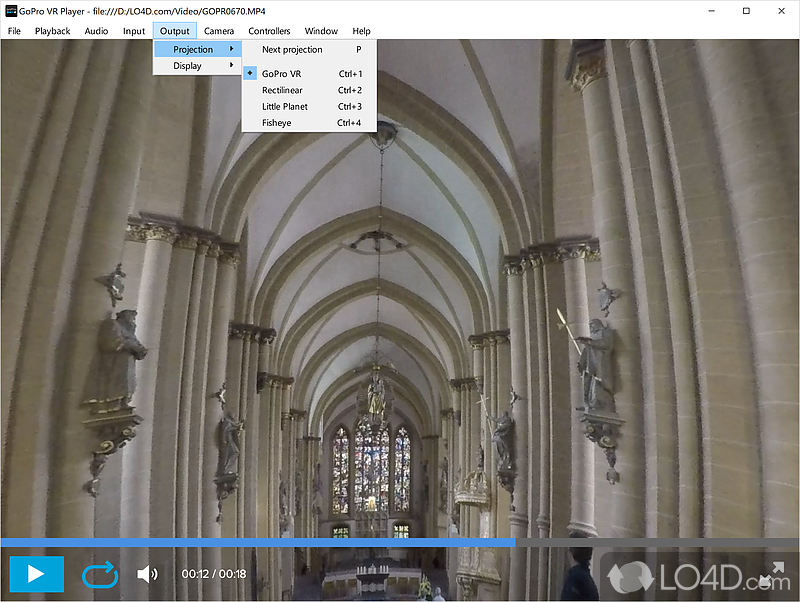 Lightweight 360 video player with advanced configuration options - Screenshot of GoPro VR Player