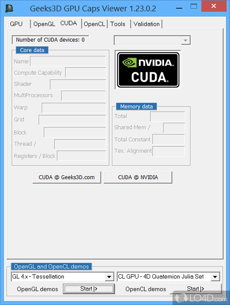 GPU Caps Viewer Portable: GPU Caps Viewer - Screenshot of GPU Caps Viewer Portable