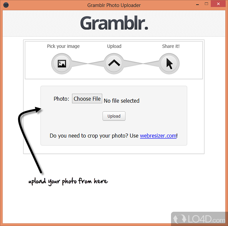 Gramblr: Uploading Content - Screenshot of Gramblr