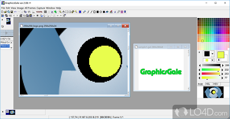 GraphicsGale: User interface - Screenshot of GraphicsGale