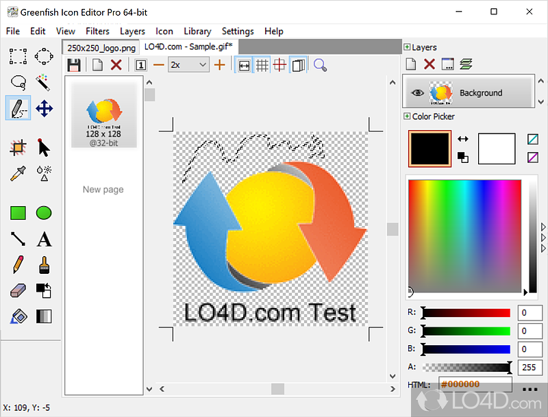 Compression and quality configuration - Screenshot of Greenfish Icon Editor Pro