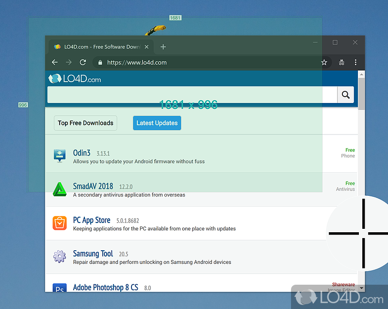 Capture screenshots through several methods from a tray icon - Screenshot of GreenShot