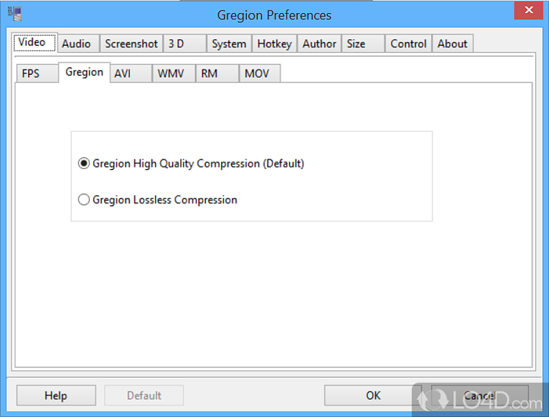3D Game Capture, Output AVI, WMV, RM, MOV, JPG, PNG, BMP files - Screenshot of Gregion