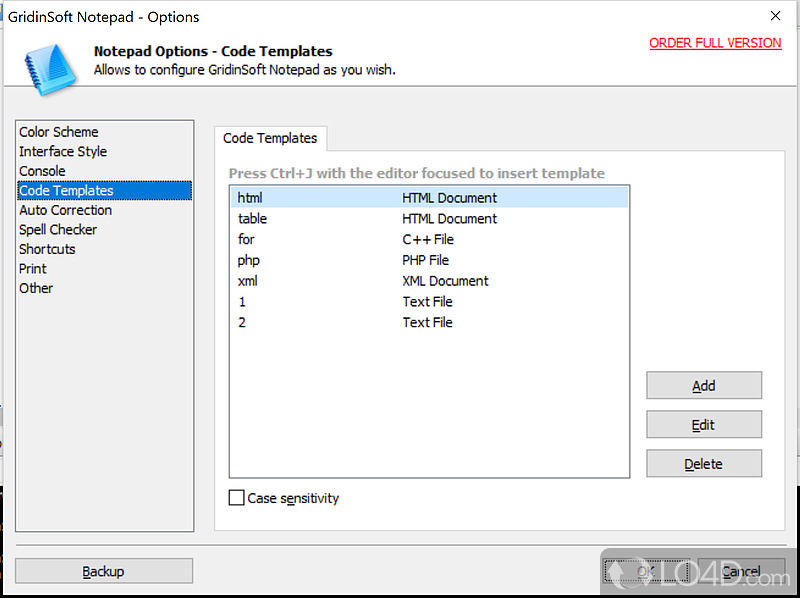 GridinSoft Notepad screenshot