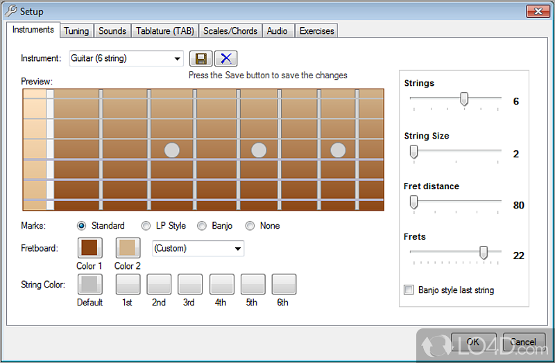 Learn to play guitar or bass with your computer - Screenshot of Guitar and Bass