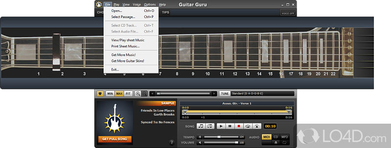A free Science & education program for Windows - Screenshot of Guitar Guru