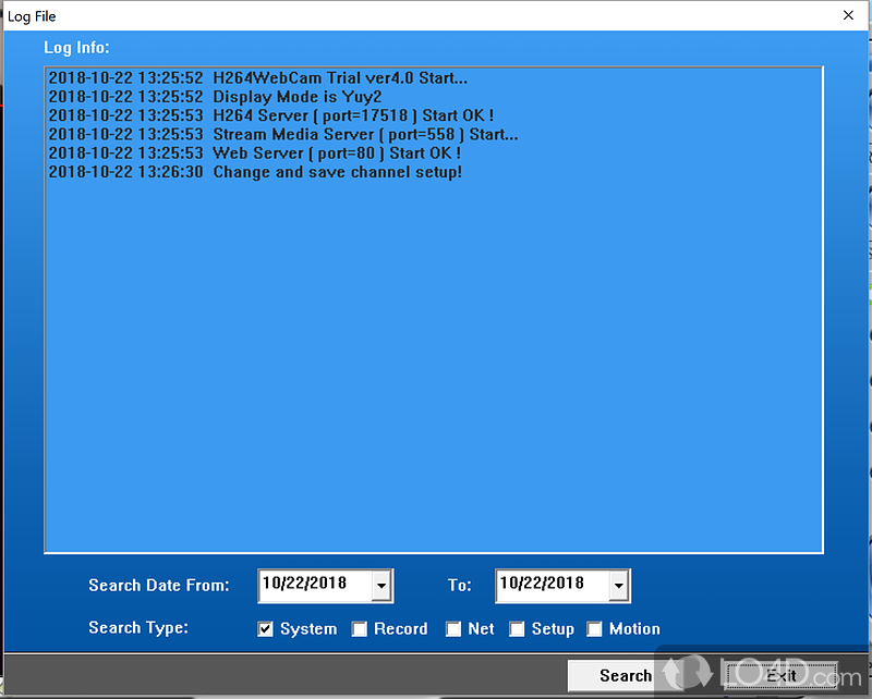 H264 WebCam screenshot