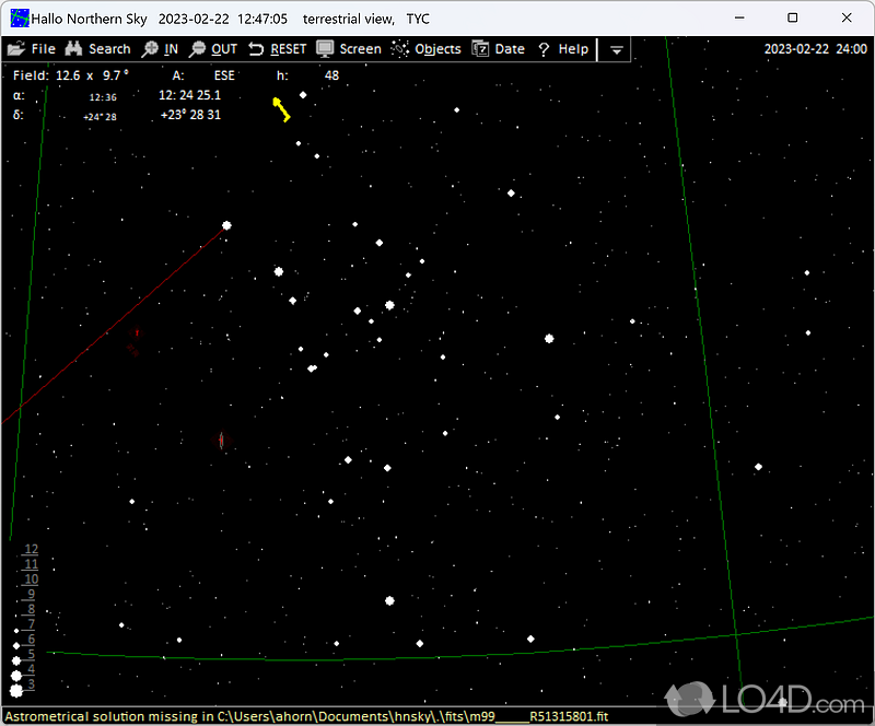 Built-in asteroid and comet editors - Screenshot of Hallo Northern Sky