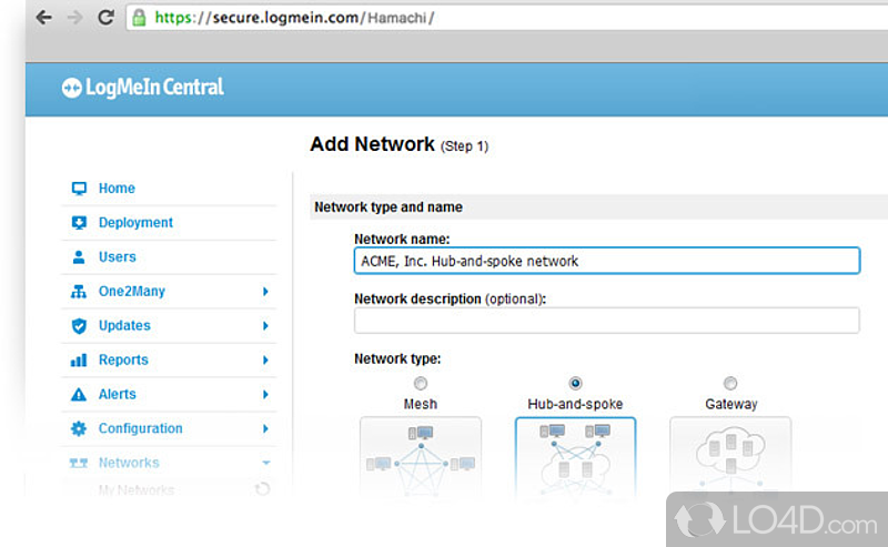 Virtual private network - Screenshot of Hamachi