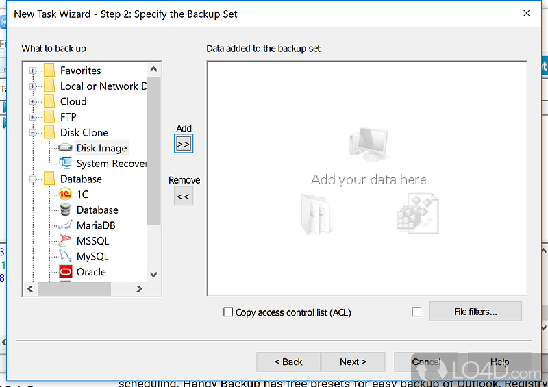 Backup, restore and synchronize data in an easy way - Screenshot of Handy Backup