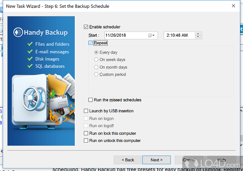 Handy Backup: User interface - Screenshot of Handy Backup