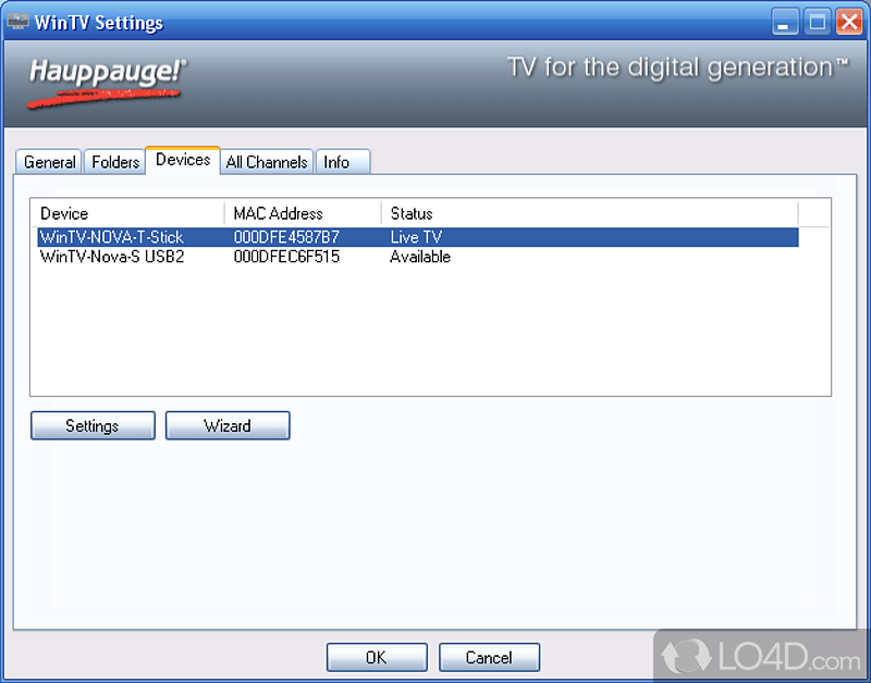 Watch television from video capture card - Screenshot of Hauppauge WinTV