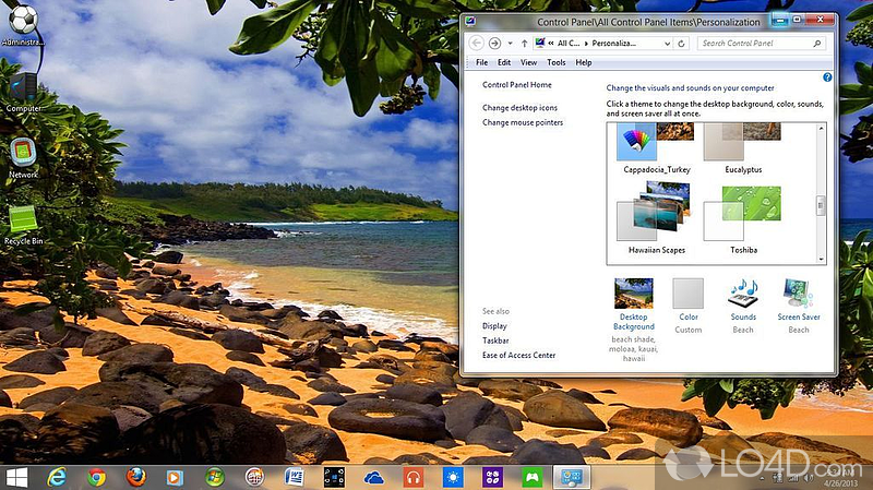 Beautiful Hawaiian landscapes theme for Window 8 - Screenshot of Hawaii Theme for Windows 8