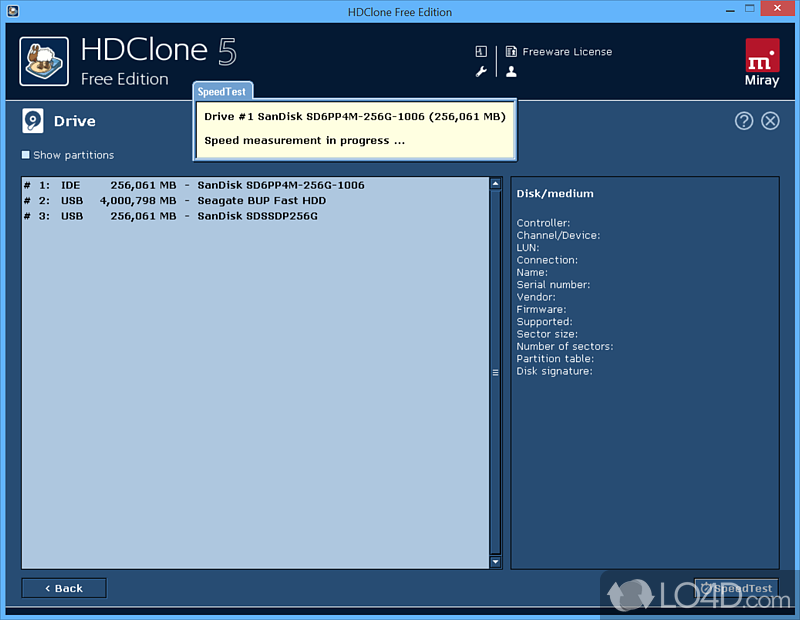 HDClone X screenshot