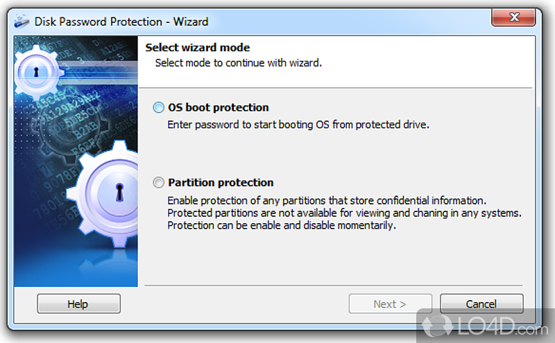 Quickly get acquainted with its features - Screenshot of Disk Password Protection
