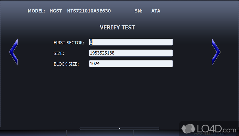 Tests storage device for errors and show SMART attributes - Screenshot of HDD Scan