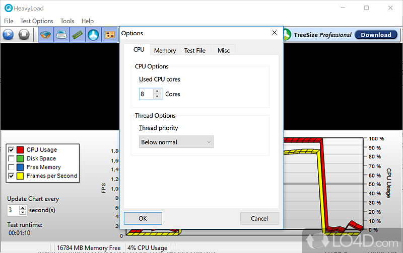 Carry out personalized performance tests - Screenshot of HeavyLoad