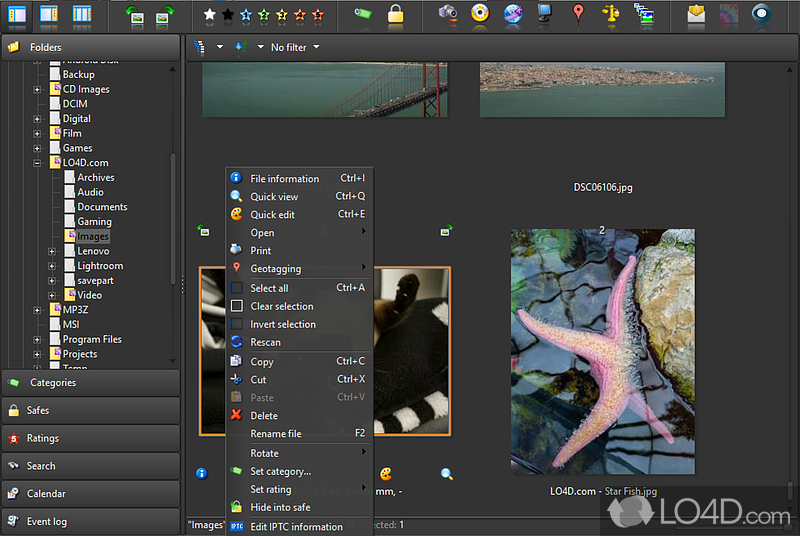 Image management and editor suite supporting most RAW formats - Screenshot of Helicon Photo Safe