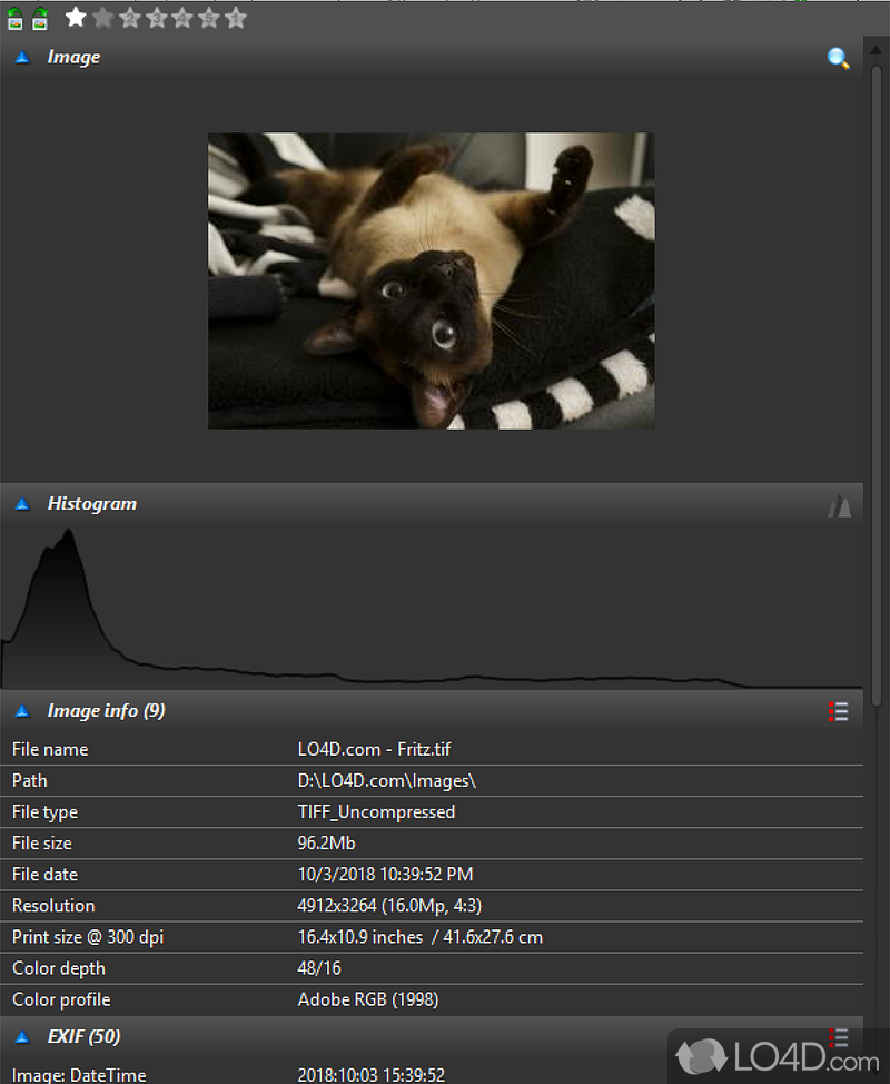 Helicon Photo Safe: User interface - Screenshot of Helicon Photo Safe