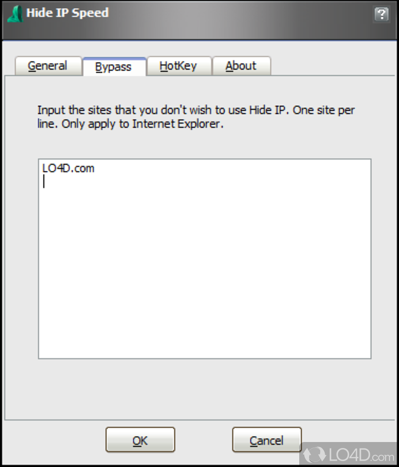 Little effort required on your behalf - Screenshot of Hide IP NG