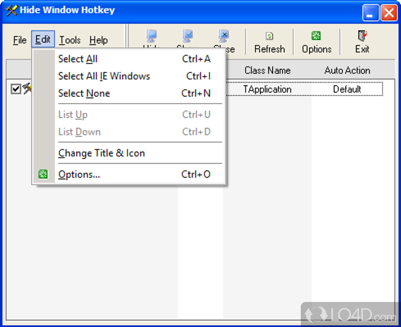 Hide apps windows quickly by Hotkey - Screenshot of Hide Window Hotkey