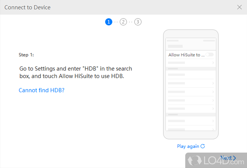 Connect Huawei phone to PC and manage it - Screenshot of HiSuite