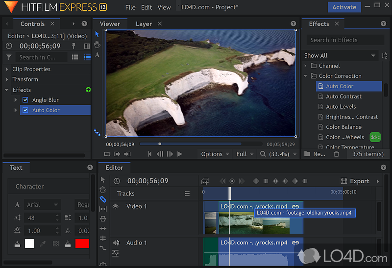 Free video tutorials - Screenshot of HitFilm Express