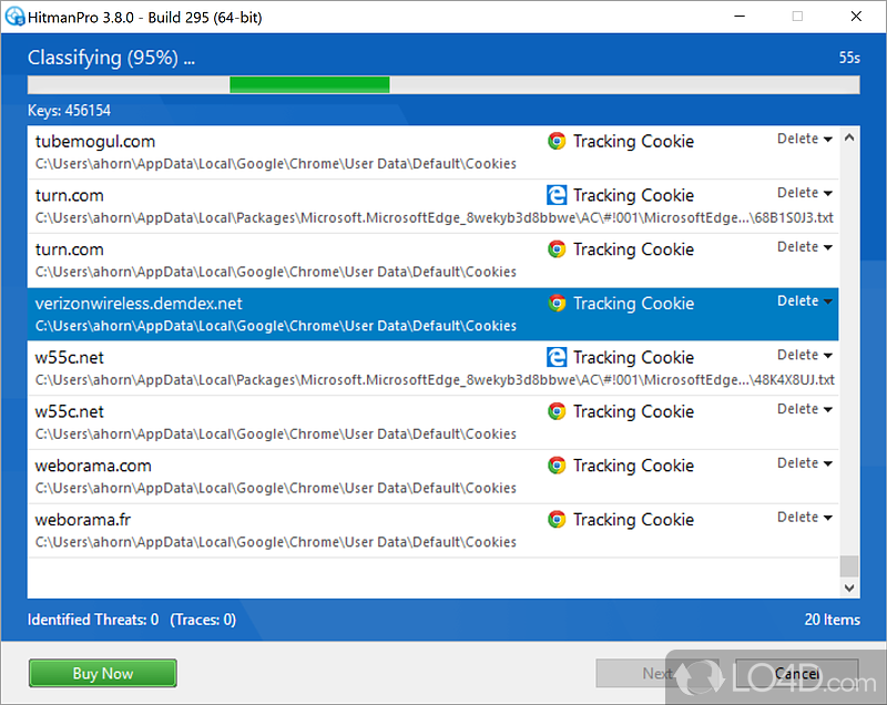 Cloud-assisted virus remover - Screenshot of Hitman Pro