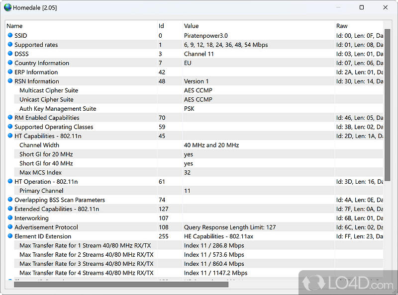 Scan and see Wi-Fi and signal strength - Screenshot of Homedale WiFi