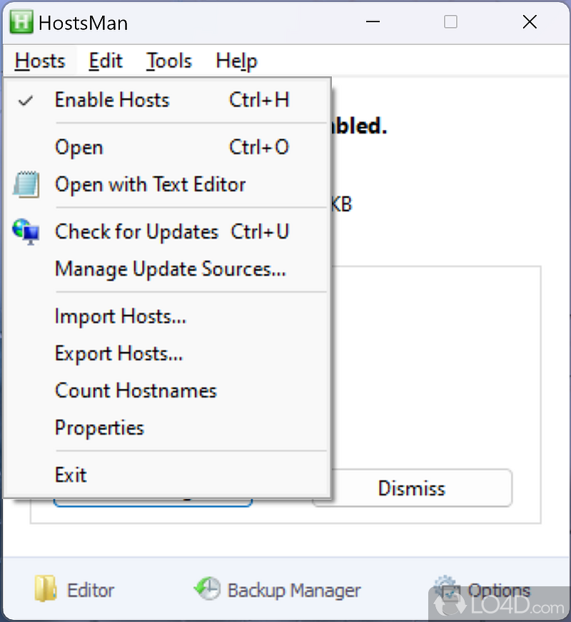 Easy deployment and usage - Screenshot of HostsMan