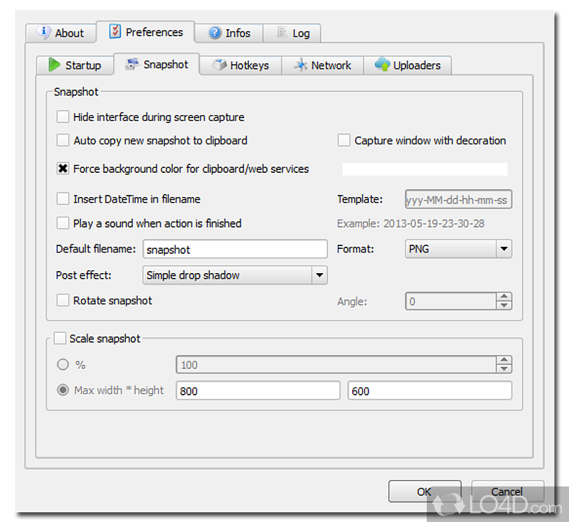 Draw rectangular regions to capture images - Screenshot of HotShots