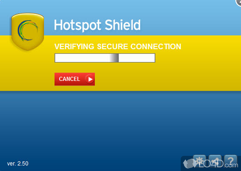 A VPN service with free and premium packages - Screenshot of Hotspot Shield
