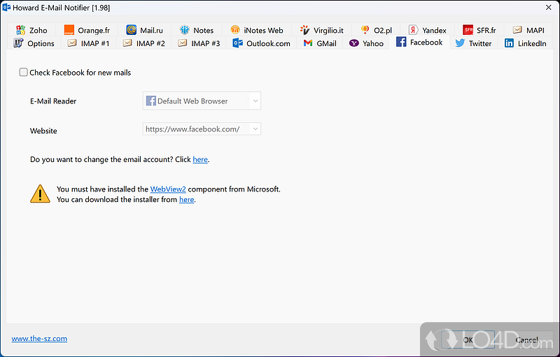 Howard Email Notifier 2.03 for mac download