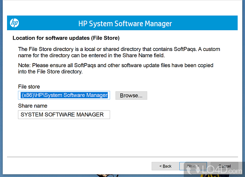 HP System Software Manager: Update drivers - Screenshot of HP System Software Manager