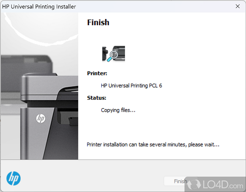 HP Universal Print Driver: User interface - Screenshot of HP Universal Print Driver