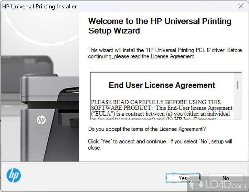 Easily install drivers for HP and other brand printers - Screenshot of HP Universal Print Driver