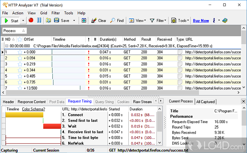 HTTP and HTTPS Protocol Analyzer - Screenshot of HTTP Analyzer