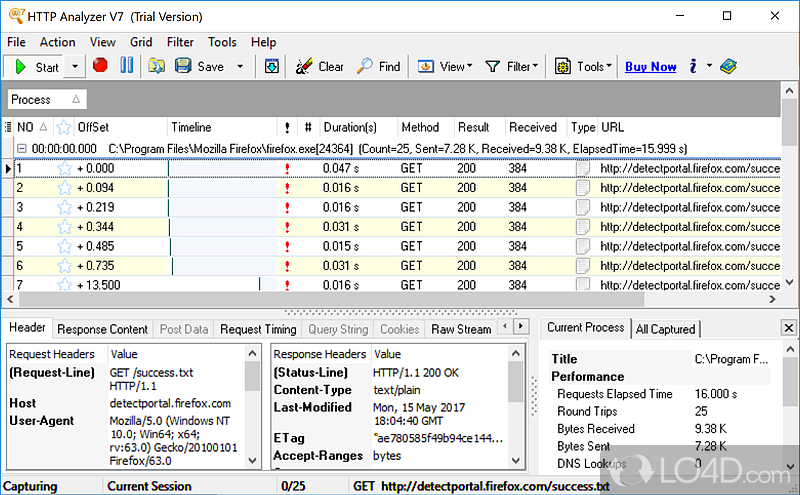 Testing utility for HTTP servers - Screenshot of HTTP Analyzer