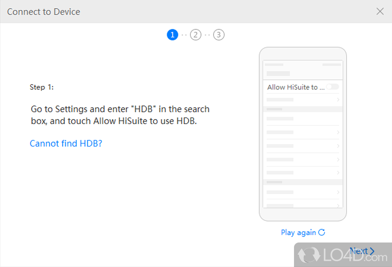 Connect Huawei phone to PC and manage it - Screenshot of Huawei HiSuite