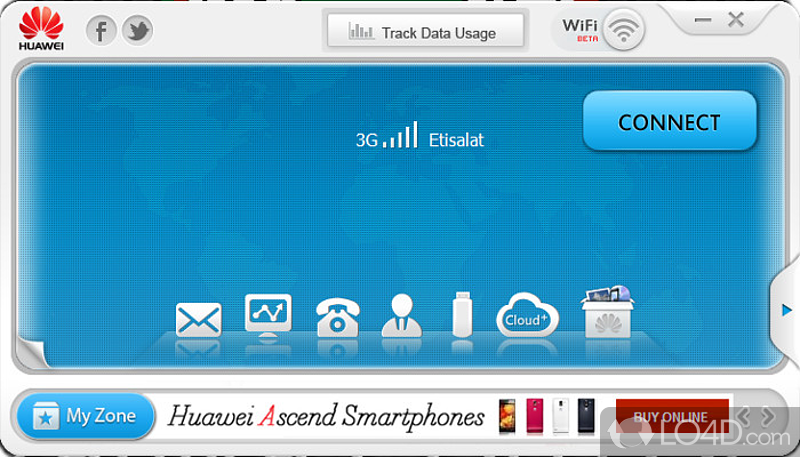 Huawei Mobile Partner: Manage the phone - Screenshot of Huawei Mobile Partner