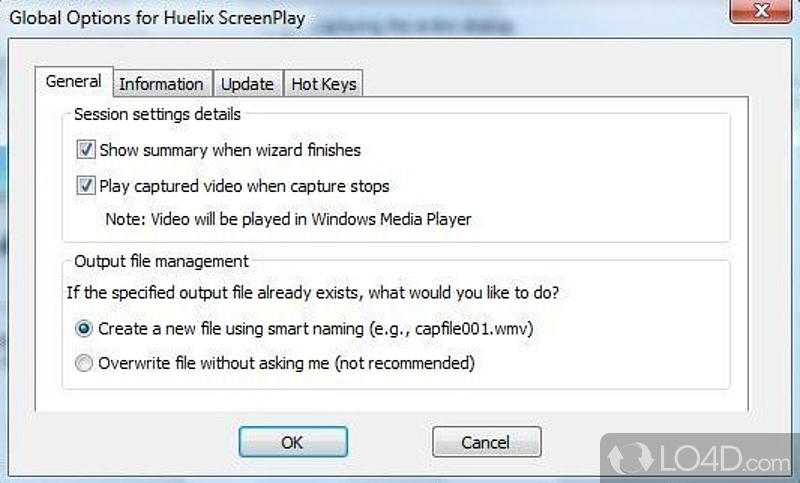 Record and broadcast PC screens as Windows Media video in real time - Screenshot of Huelix ScreenPlay Screen Recorder