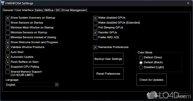 Analyze all the installed components on your computer - Screenshot of HWiNFO32