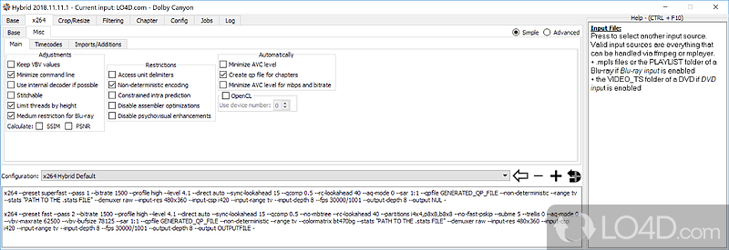 Powerful and extensive media converter based on QT - Screenshot of Hybrid