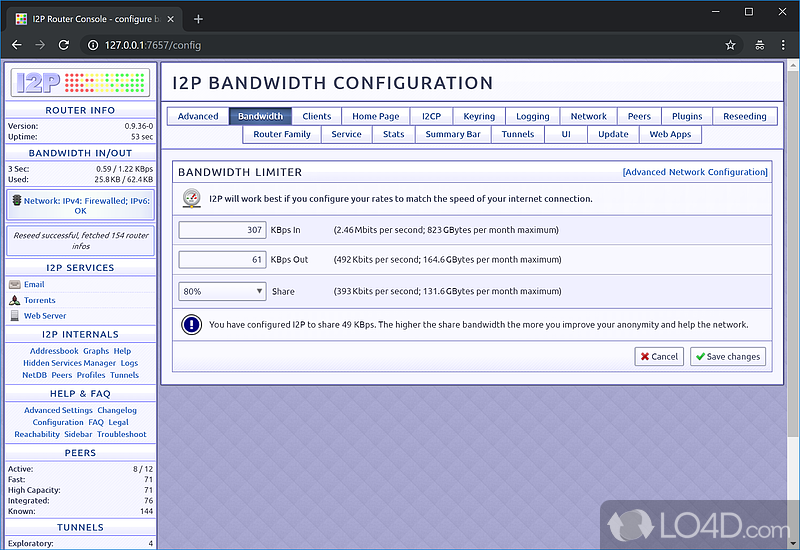 Excellent security solution for advanced users - Screenshot of I2P