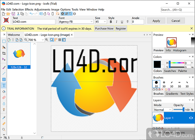 All-in-one tool for extracting, creating and editing icons - Screenshot of IcoFX